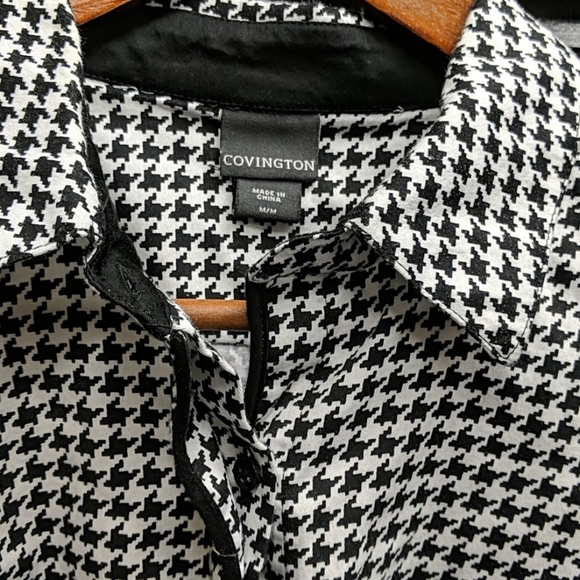 Covington houndstooth button down 3/4 length - Picture 2 of 2